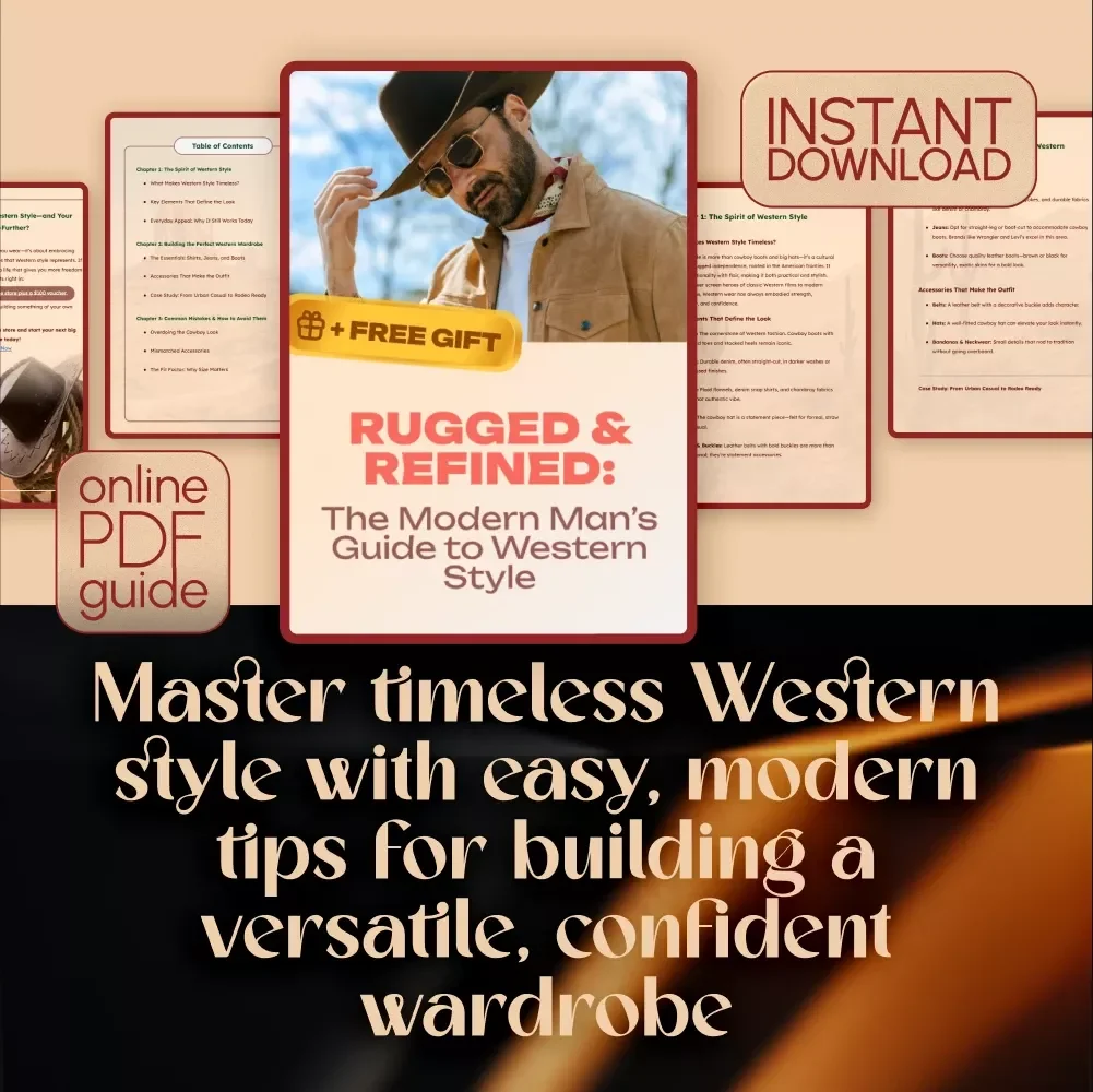 Rugged & Refined: The Modern Man’s Guide to Western Style | Digital Download eBook for Men’s Western Style Fashion, Wardrobe & Outfit Inspiration