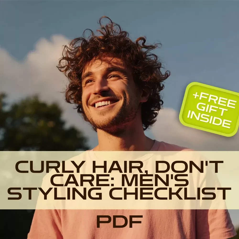 Curly Hair, Don't Care: Men's Styling Checklist | Digital Download for Hair Style for Man Curly | eBook Guide for Perfect Curls