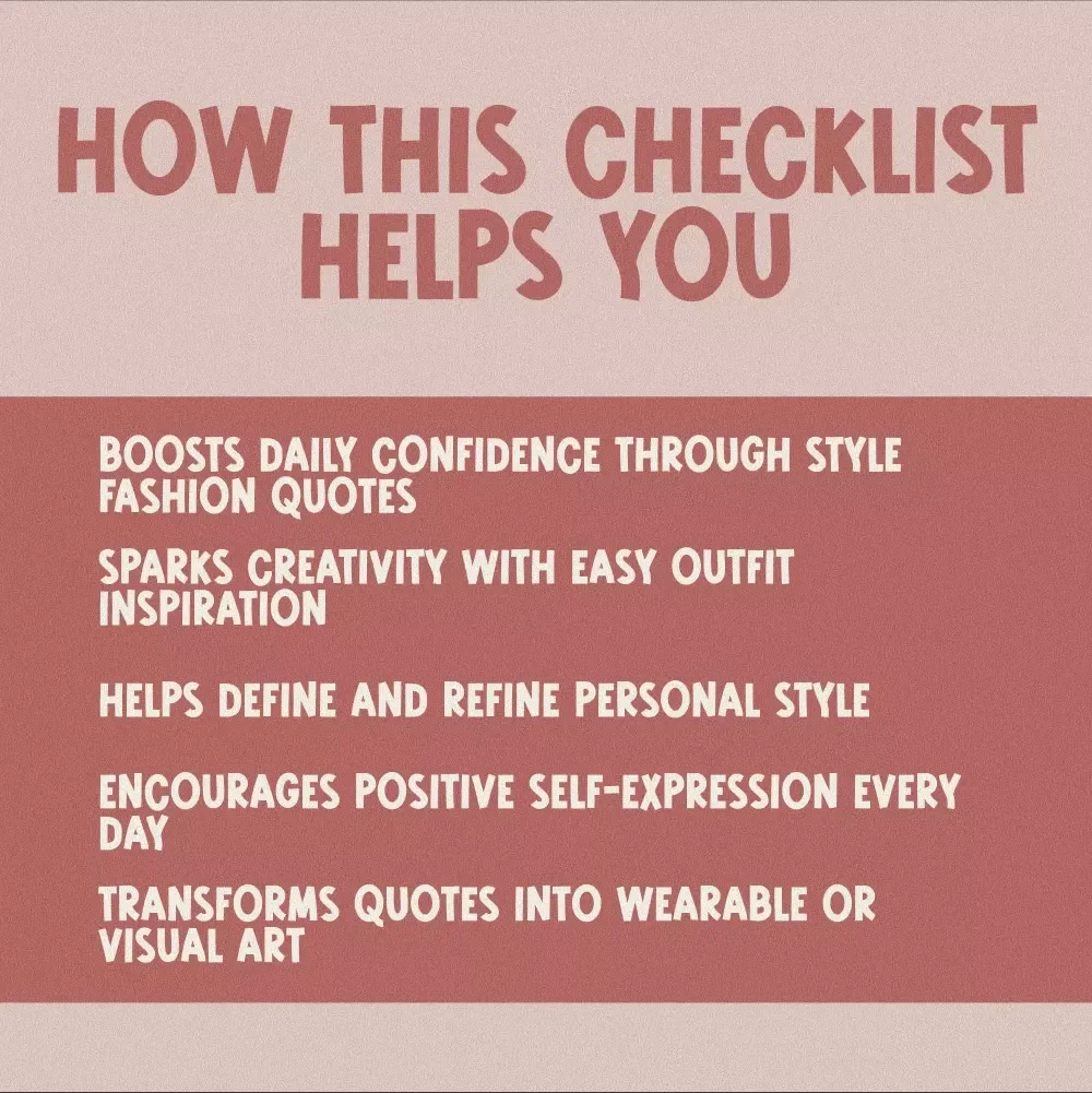 Speak Style: A Checklist of Fashion Quotes That Inspire Confidence | Style Fashion Quotes Digital Download, Printable Mood Board, Daily Inspiration