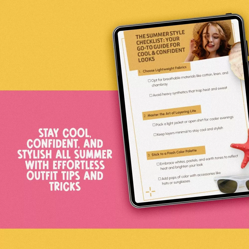 The Summer Style Checklist: Your Go-To Guide for Cool & Confident Looks | Fashion Ideas Summer Guide, Men's & Women's Summer Outfits, Digital Download