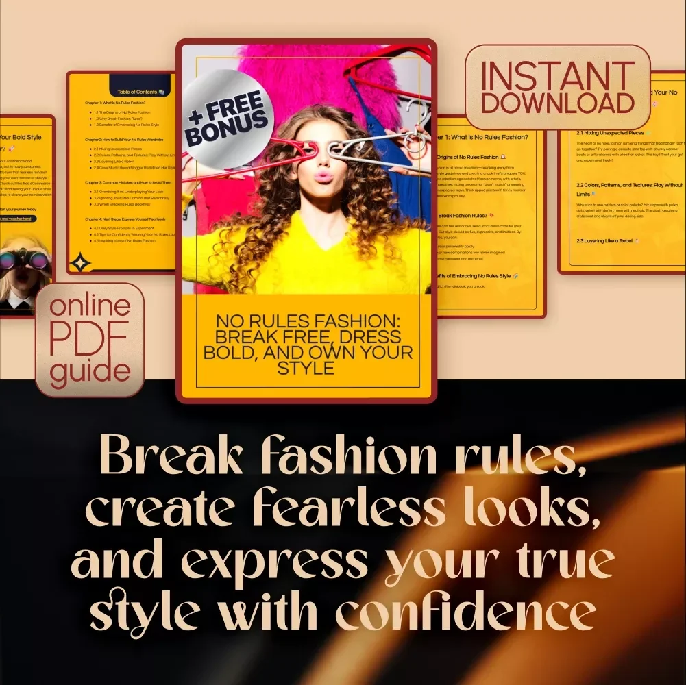 No Rules Fashion: Break Free, Dress Bold, and Own Your Style – Digital Guide to Building a Fearless Wardrobe, Fashion Confidence, and No Rules Fashion Inspiration