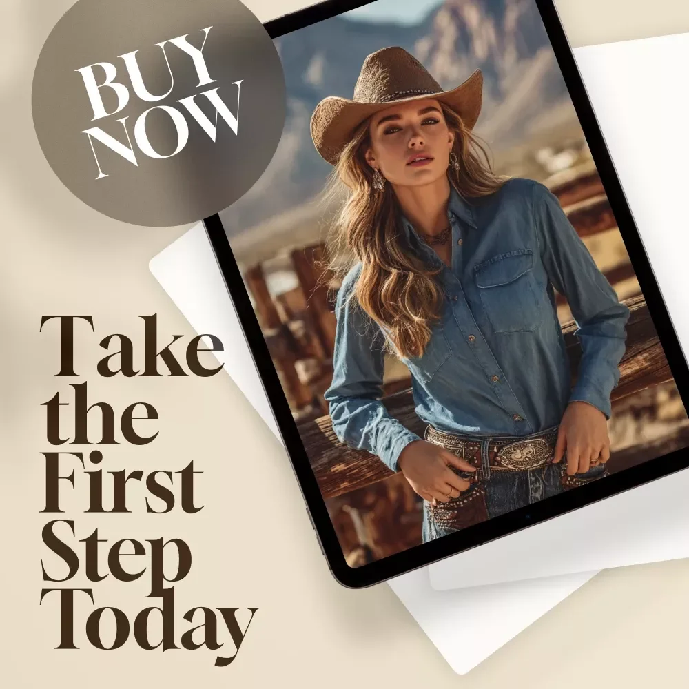 Western Style Clothing Essentials – Printable Checklist for Cowboy Hat, Denim Jacket, Western Shirt, Cowboy Boots, Belt & Buckle, Western Jeans, Vest, and Jewelry