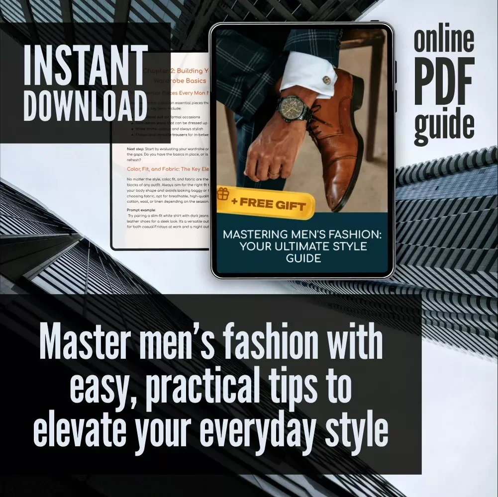 Mastering Men's Fashion: Your Ultimate Style Guide | Digital Download for Men's Clothing Styles, Wardrobe Essentials & Style Tips