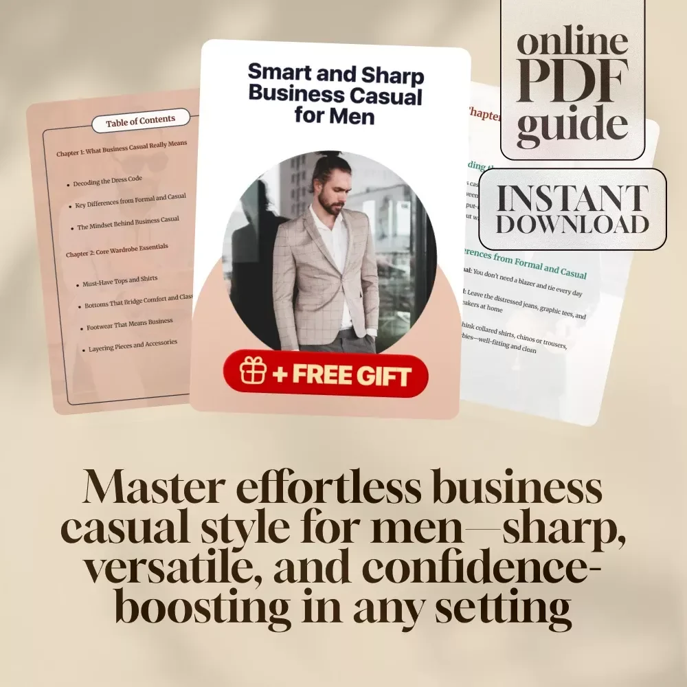 Smart and Sharp Business Casual for Men | Digital Style Guide for Effortless Business Casual Style Men | eBook, Checklist & Wardrobe Tips