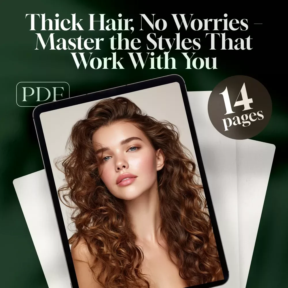 Thick Hair, No Worries – Master the Styles That Work With You | Digital Hair Styling Guide for Easy & Gorgeous Hair Styles for Thick Hair