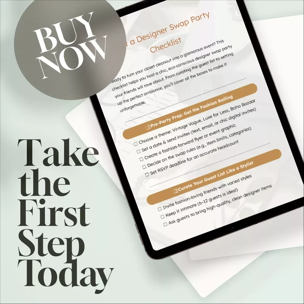 Host a Designer Swap Party Checklist | Digital Download | Fashion Event Planning Guide | Printable Clothing Swap Checklist for Stylish Gatherings