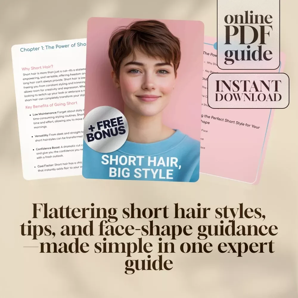 Short Hair, Big Style | Digital Guide for Short Hair Styles | Bob, Pixie, Shag + Styling Tips