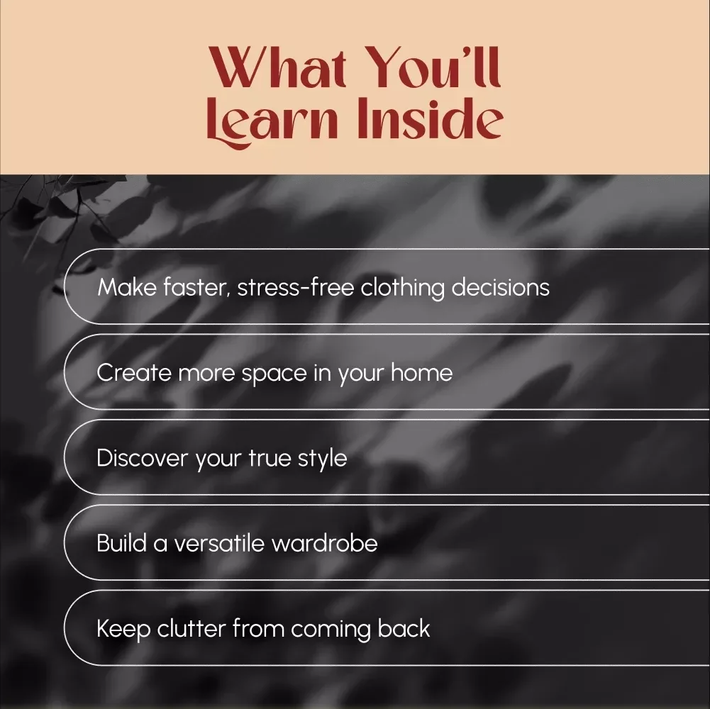 Clear the Closet, Clear Your Mind – How to Declutter Clothes Guide for a Stress-Free Wardrobe Reset | Minimalist Closet Organization eBook & Printable Checklist