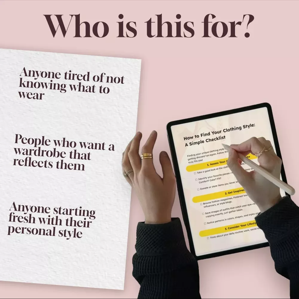 How to Find Your Clothing Style: A Simple Checklist | Printable Style Guide | Wardrobe Planner | Instant Digital Download