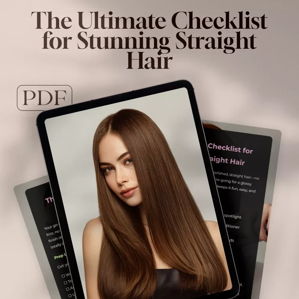 The Ultimate Checklist for Stunning Straight Hair | Digital Download Guide for Sleek Styling | How to Style Straight Hair eBook