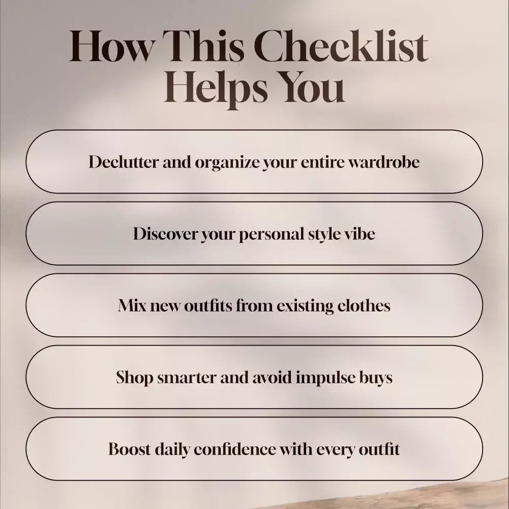 Style Challenge Calendar (30 Days to a Chic Wardrobe) – Printable Style Checklist, 30-Day Wardrobe Detox, Fashion eBook for Women, Digital Download
