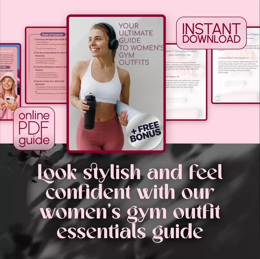 Your Ultimate Guide to Women’s Gym Outfits | Digital Download Fitness Style eBook for Women’s Workout Wardrobe Inspiration