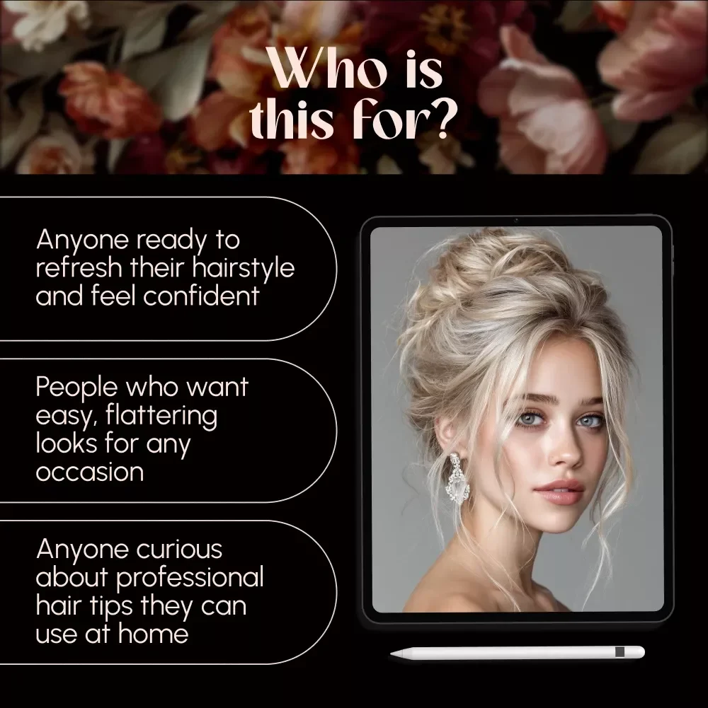Crown Yourself: The Confident Woman’s Guide to Flattering Hairstyles | Digital Download Guide for Hair Styles for Women, Easy Everyday Looks & Event-Ready Glam