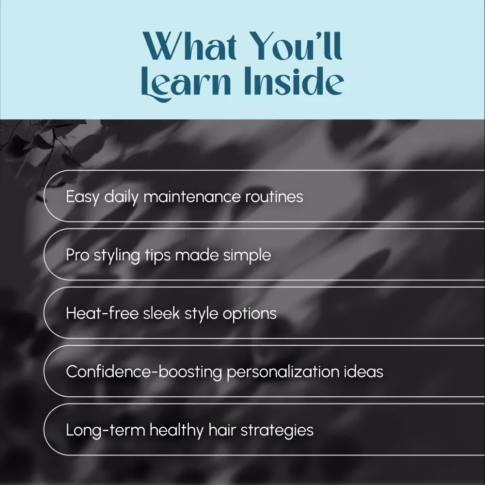 Your Everyday Guide to Stunning Straight Hair | Digital Download for Straight Hair Styles, Care & Styling Tips
