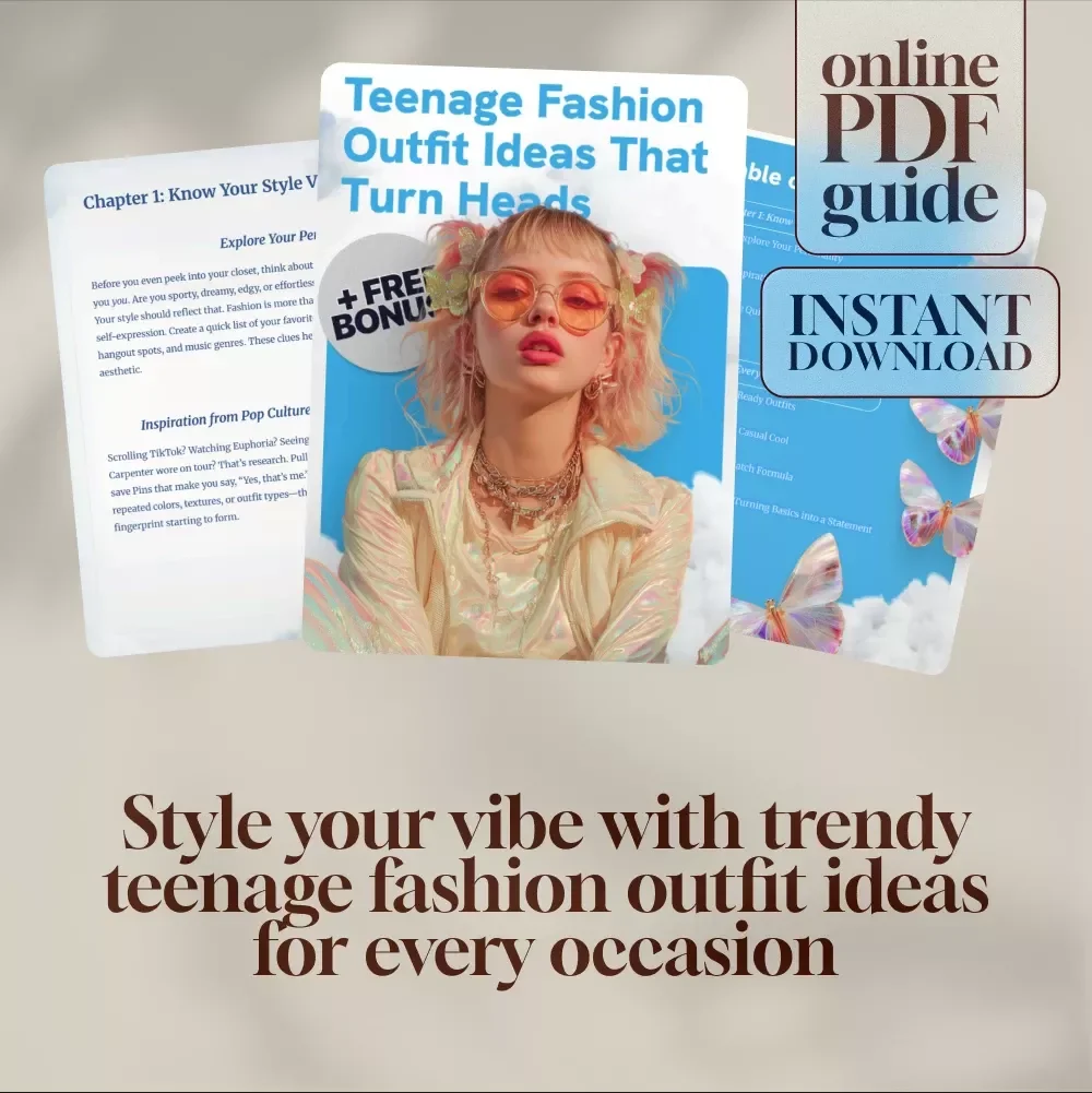 Teenage Fashion Outfit Ideas That Turn Heads – Aesthetic Style Guide for Trendy Teens | Digital Download PDF