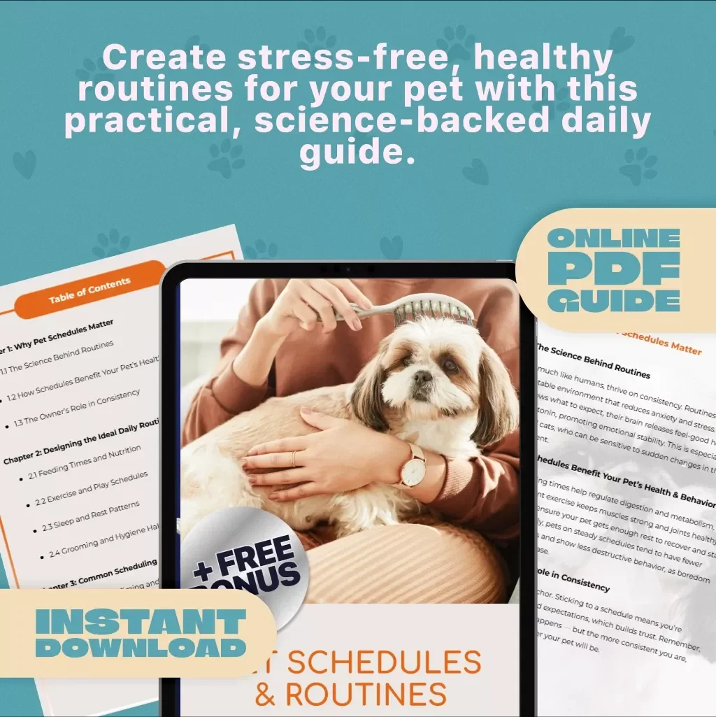 Pet Schedules & Routines Guide | Daily Pet Care Planner | Dog & Cat Routine Schedule | Pet Owner eBook | Digital Download