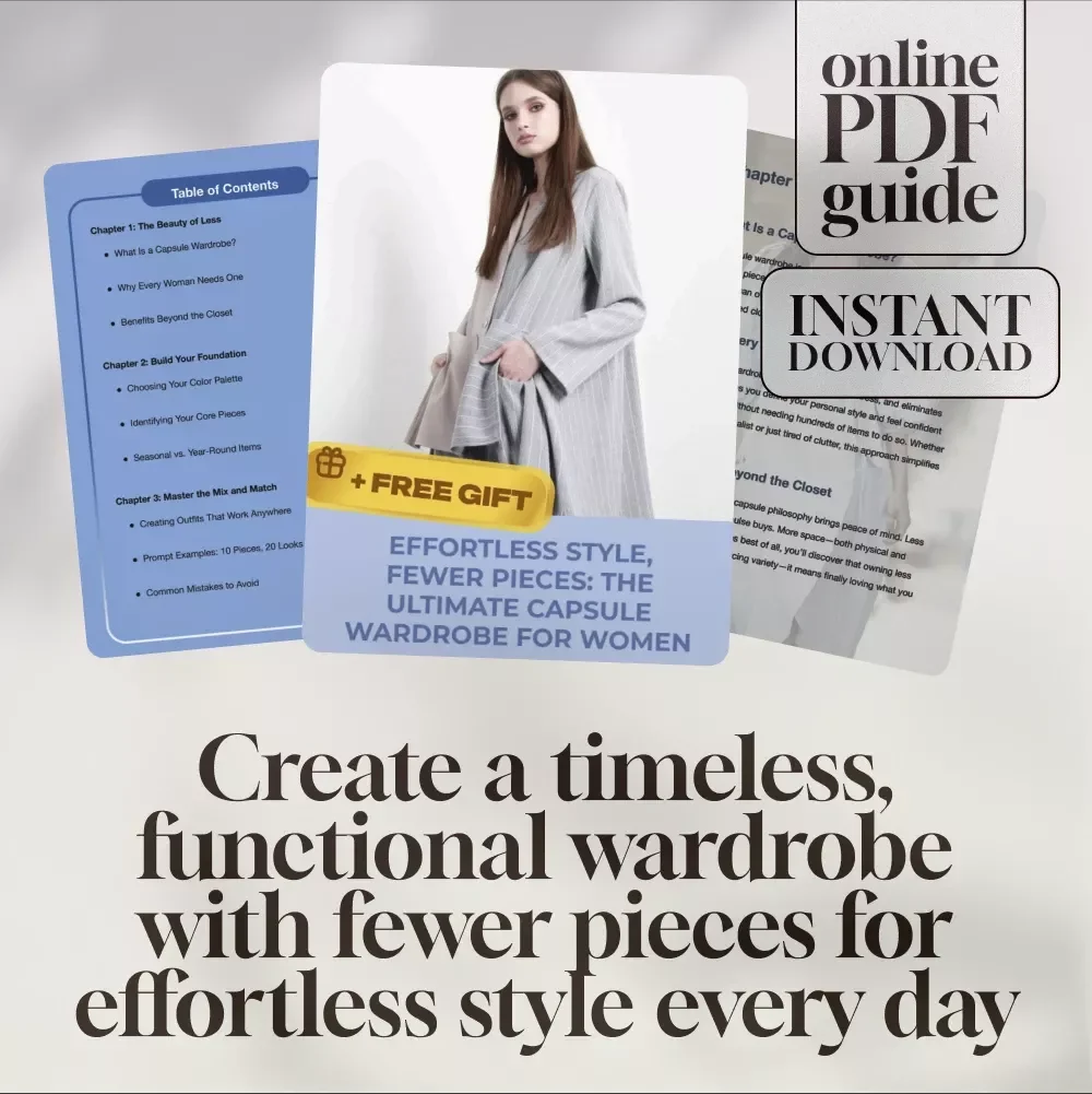 Effortless Style, Fewer Pieces: The Ultimate Capsule Wardrobe for Women - Digital Guide for a Simplified, Stylish Life