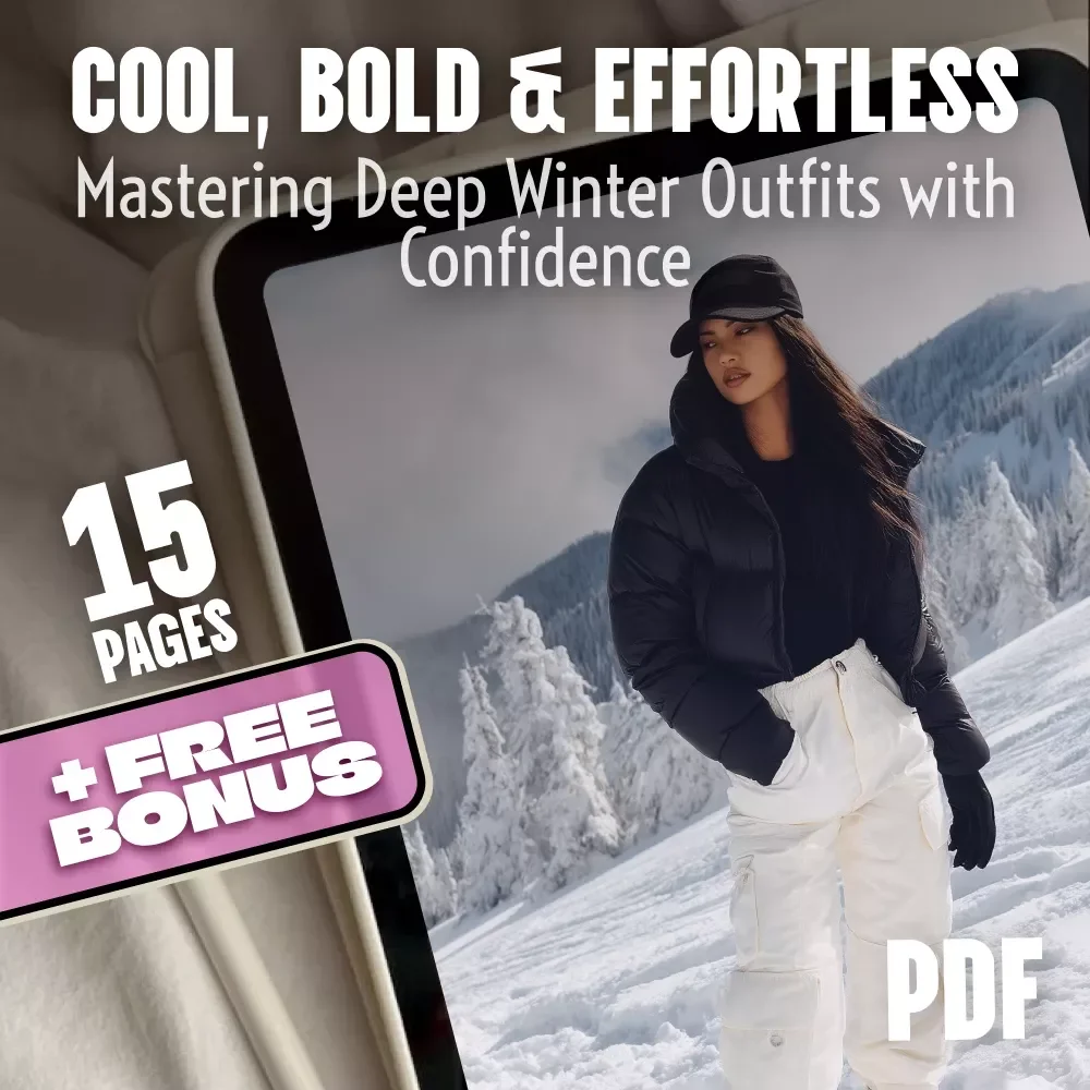 Cool, Bold & Effortless: Mastering Deep Winter Outfits with Confidence | Deep Winter Color Palette Outfits Guide | Digital Download Style Guide