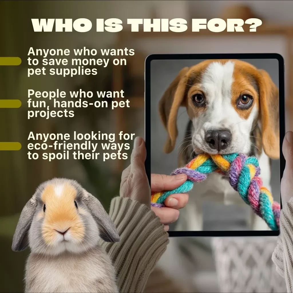 Homemade Pet Toy Tutorials | DIY Pet Toys Guide for Dogs & Cats | Budget-Friendly Eco-Friendly Digital Download