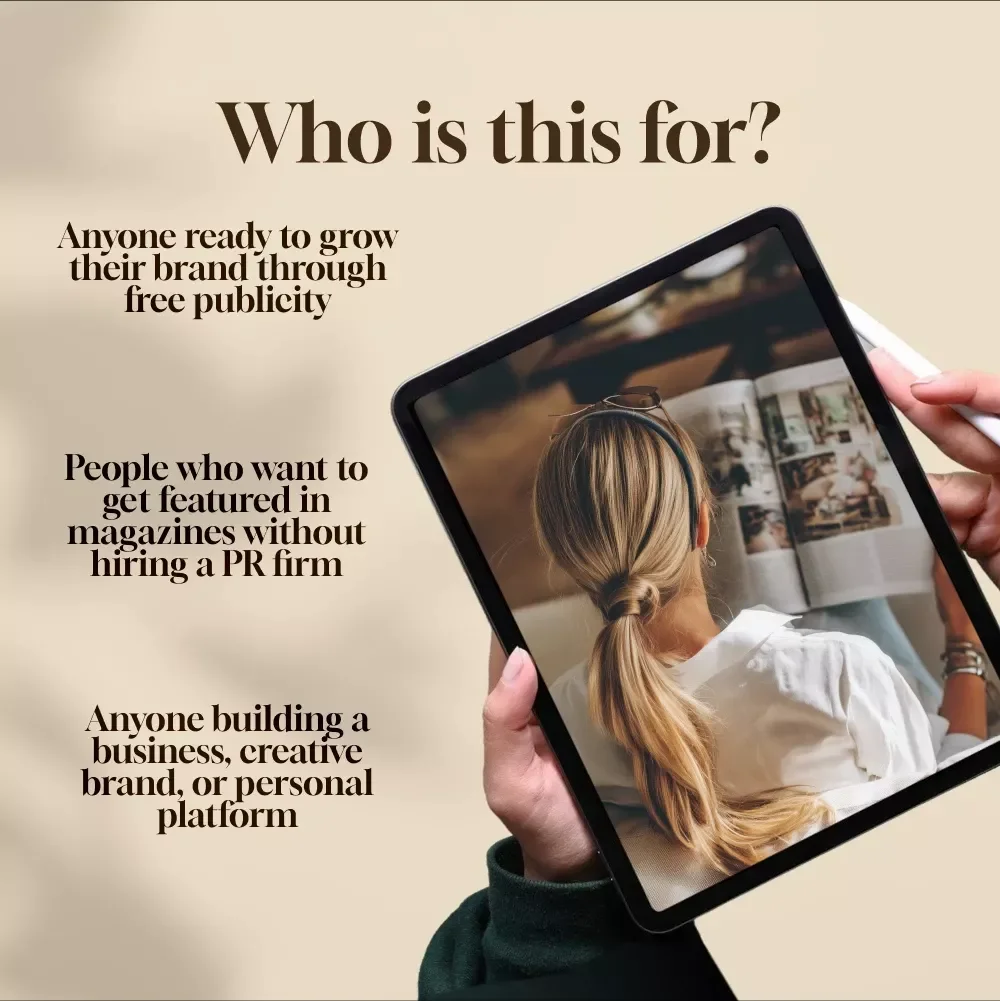 Insider’s Guide to Pitching Your Brand to Magazines | Digital PR Guide for Entrepreneurs, Small Business Owners & Creatives | Magazine Pitching Checklist & eBook