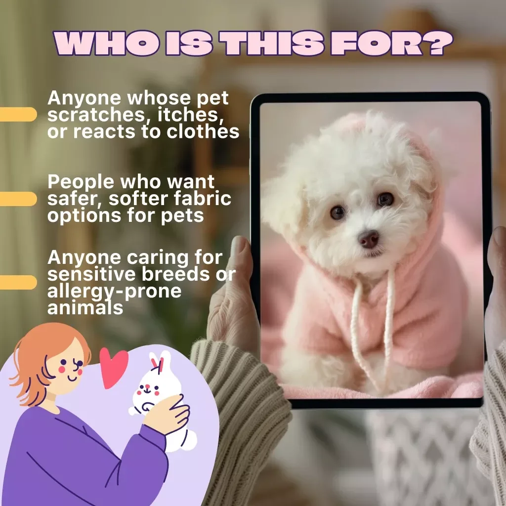 Pet Allergy & Sensitive Skin Clothing Guide | Hypoallergenic Pet Clothing eBook | Pet Skin Sensitivity Checklist & Fabric Tips