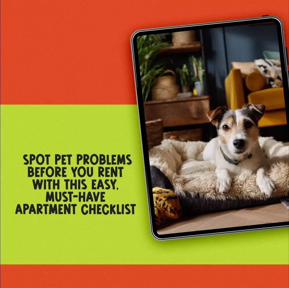 Pet-Friendly Apartment Checklist | Pet Apartment Hunting Guide | Digital Download for Dog & Cat Owners | Printable Pet Checklist for Renters