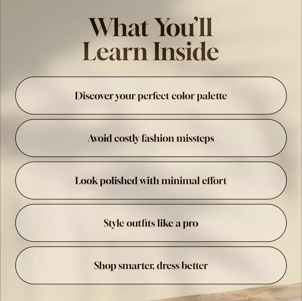 Color Analysis Tool for High-End Looks | Luxury Styling eBook, Seasonal Color Theory Guide, Personal Palette Checklist, Digital Download for Stylish Wardrobes