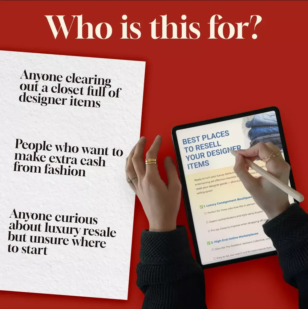 Best Places to Resell Your Designer Items | Digital Download Checklist for Selling Luxury Goods Online & In-Person