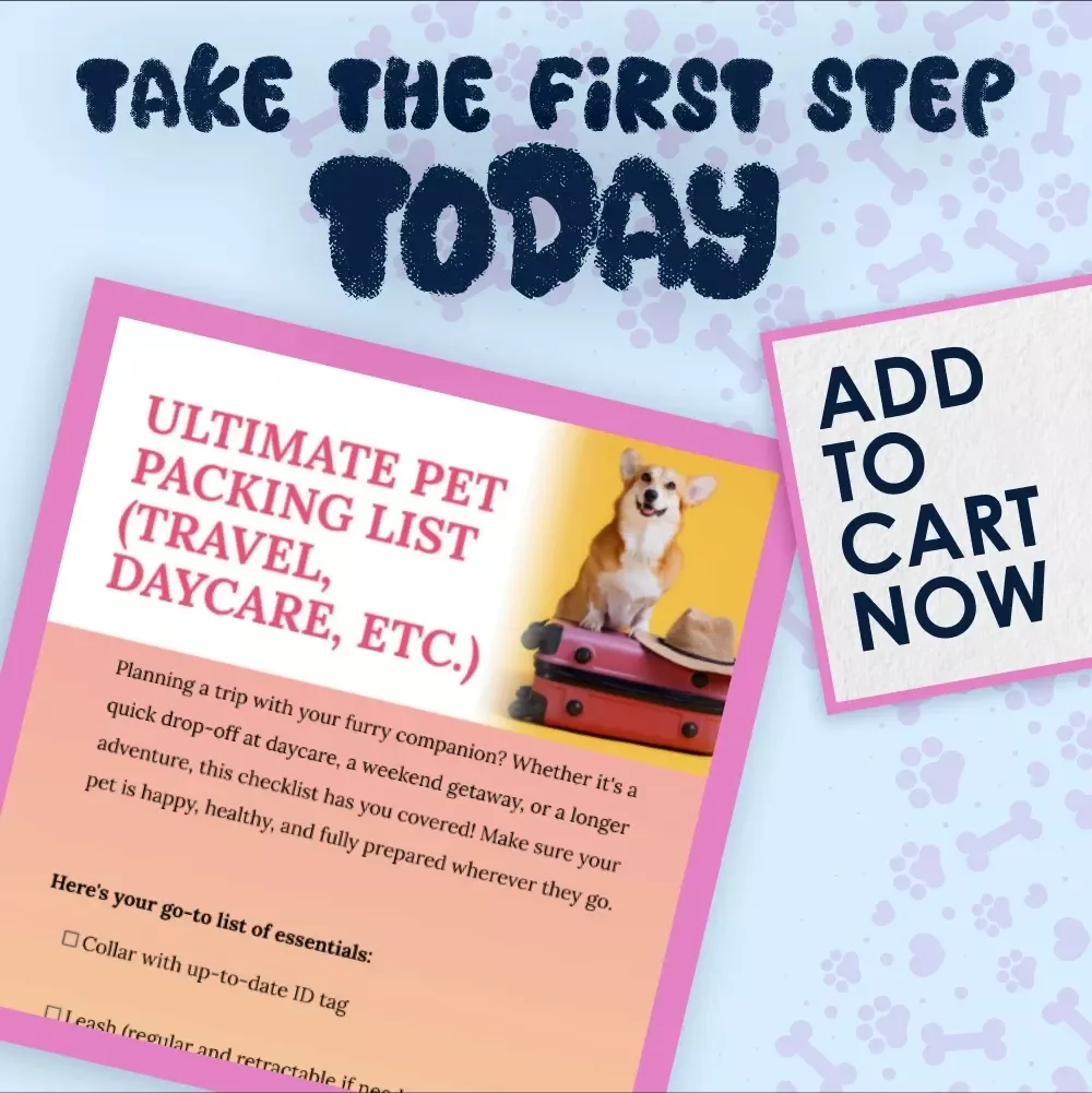 Ultimate Pet Packing List | Printable Travel & Daycare Checklist for Dogs & Cats | Pet Travel Essentials | Digital Download