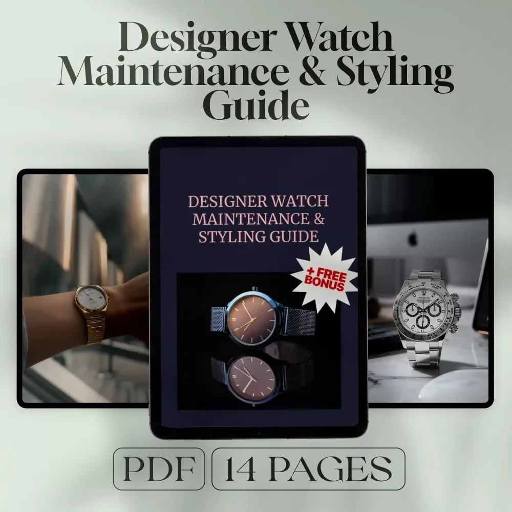 Designer Watch Maintenance & Styling Guide | Luxury Watch Care eBook | Daily Watch Care Tips, Styling Advice & Service Checklist | Digital Download