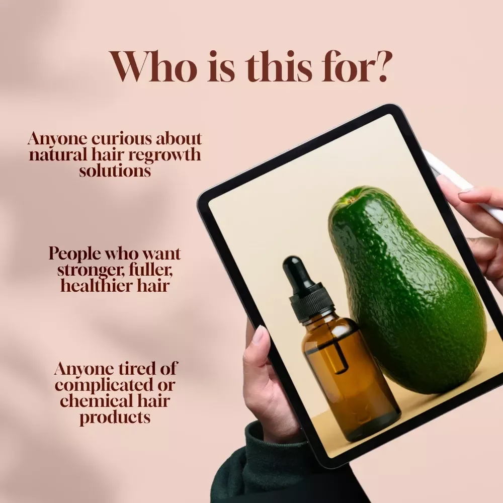 Green Gold: Avocado Oil for Hair Regrowth Guide | Digital Download | Avocado Oil Hair Regrowth eBook | Natural Hair Growth Tips & Scalp Treatment