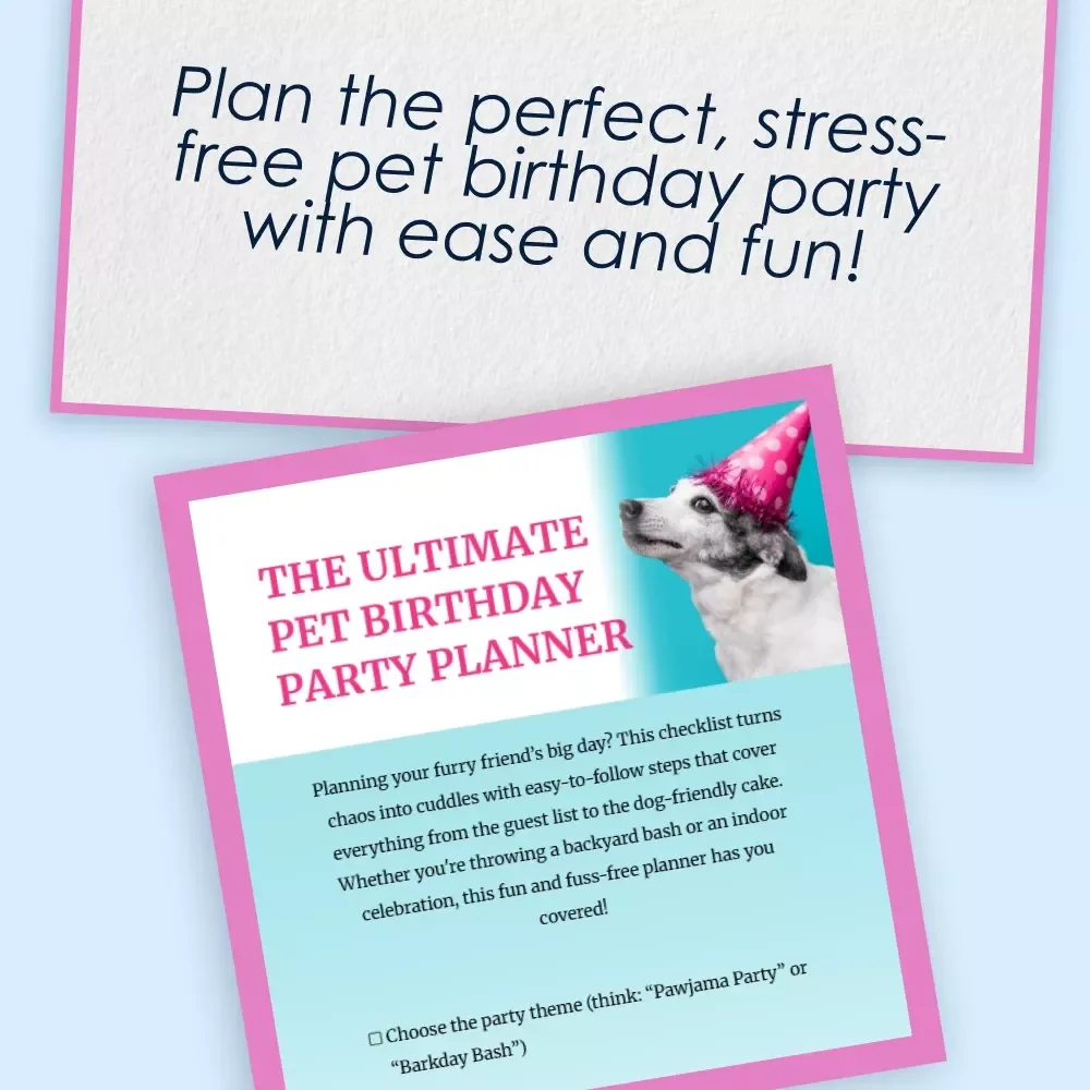 The Ultimate Pet Birthday Party Planner Checklist | Pet Party Guide | eBook + Digital Download