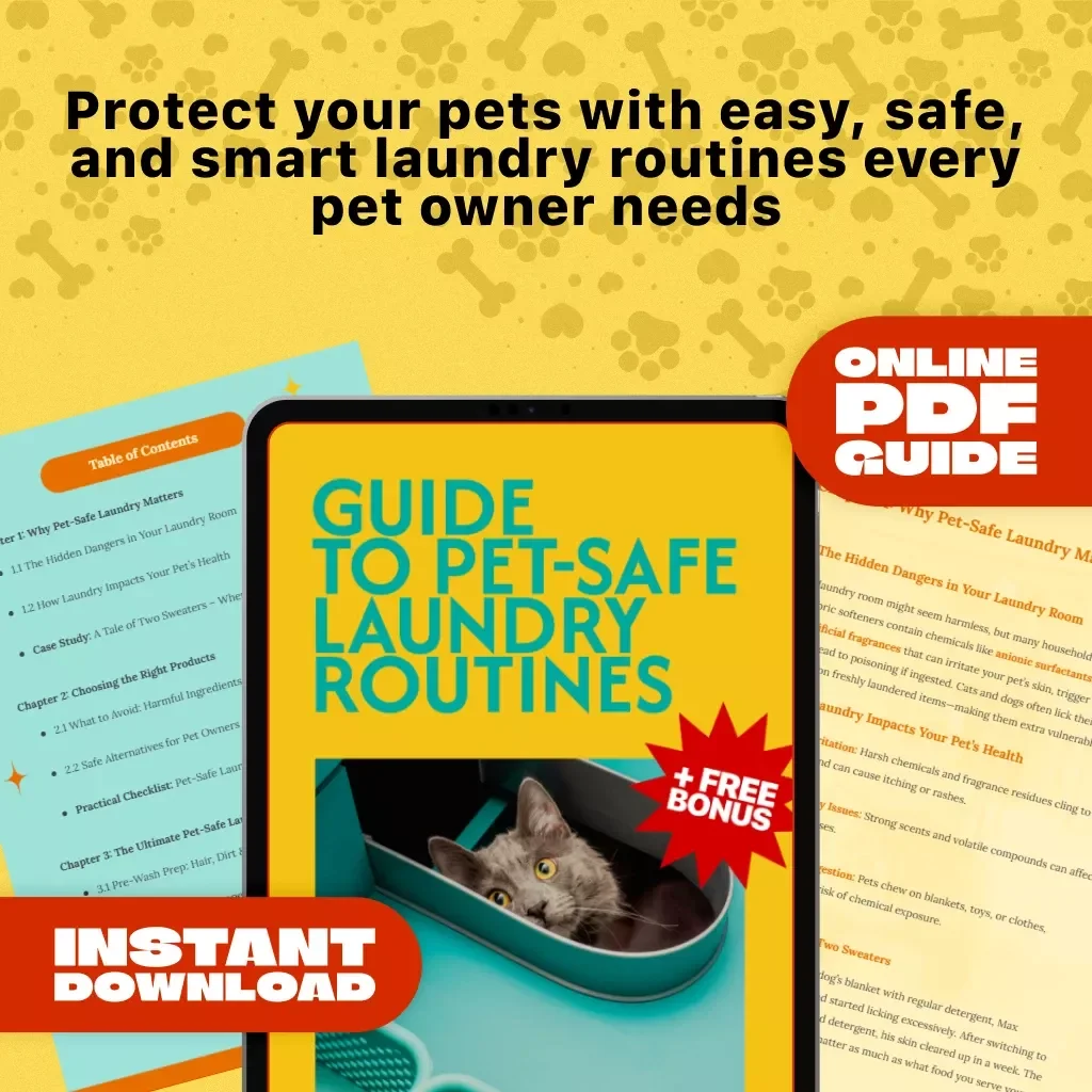 Guide to Pet-Safe Laundry Routines | Pet-Friendly Laundry Tips eBook | Digital Download for Pet Owners | Safe Detergents, Laundry Checklist, and Routine