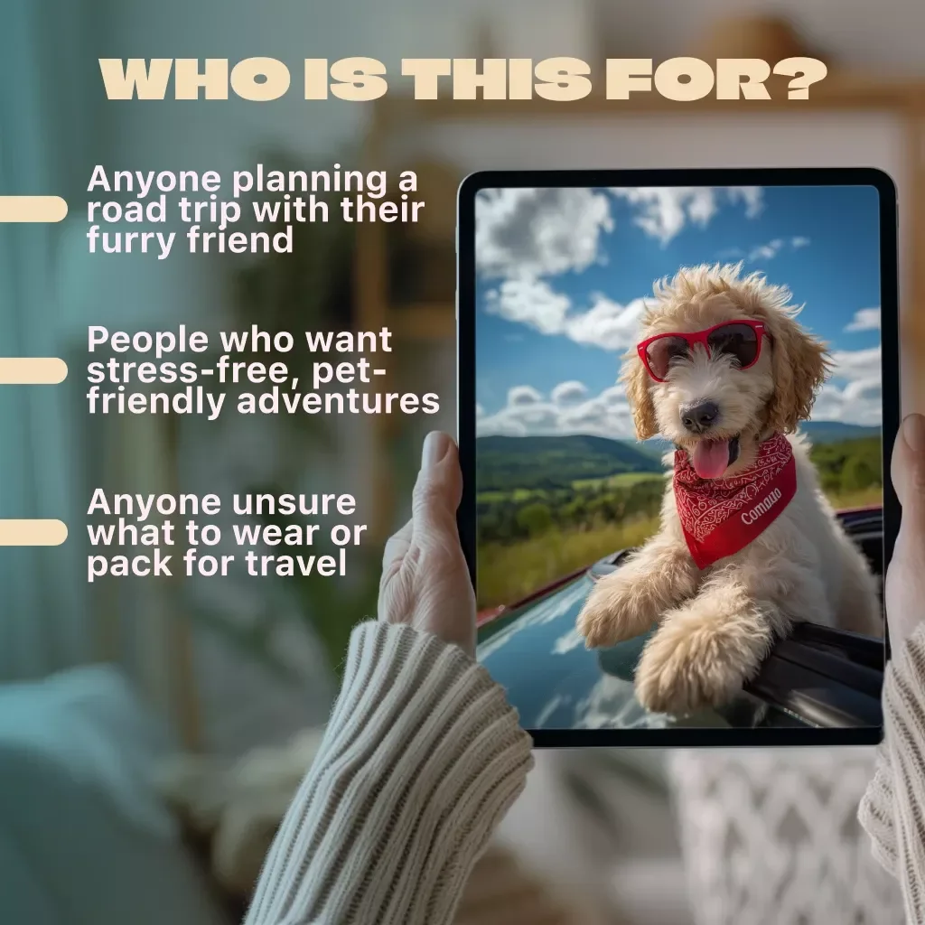 Guide to Road-Tripping with Pets (and What to Wear) | Pet Travel Guide eBook | Pet-Friendly Packing Checklist | Digital Download