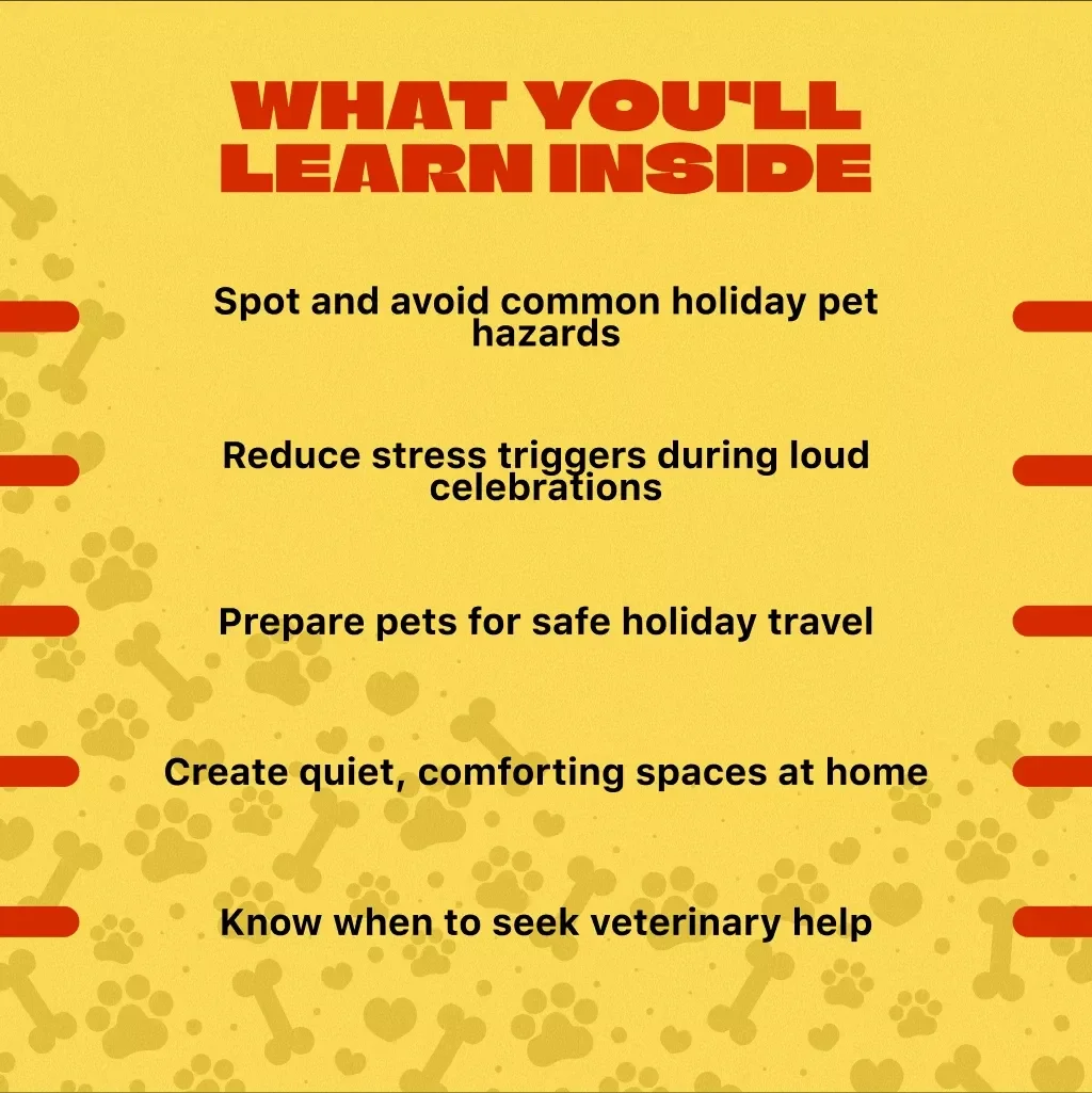Holiday Safety Checklist for Pets | Pet-Safe Holidays Guide | Pet Holiday Safety eBook | Holiday Travel with Pets | Digital Download