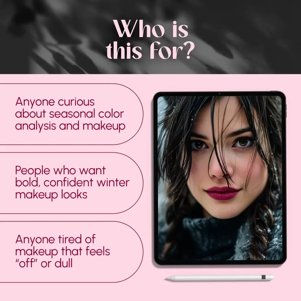 Bold & Bright: Mastering True Winter Makeup Magic | True Winter Color Palette Makeup Guide | Digital Download eBook & Checklist