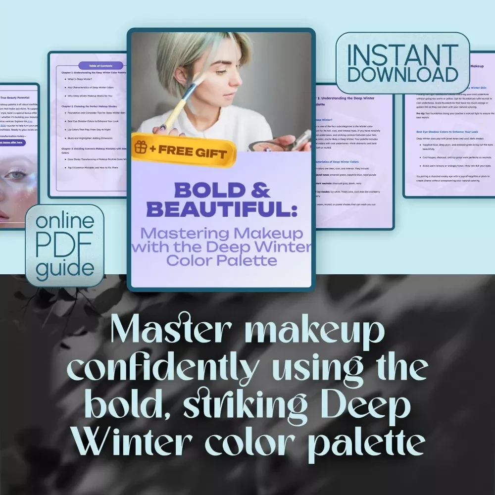 Bold & Beautiful: Mastering Makeup with the Deep Winter Color Palette | Deep Winter Makeup Guide | Seasonal Color Analysis eBook | Instant Digital Download