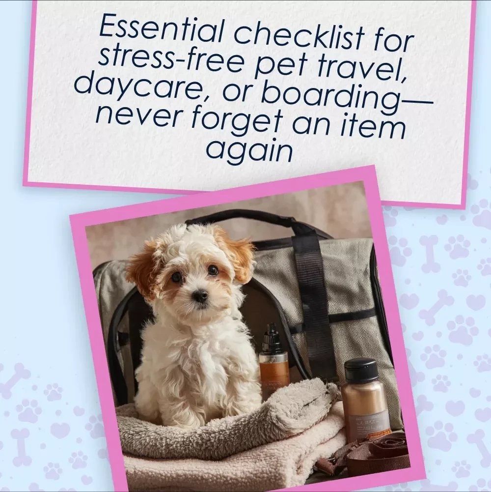 Ultimate Pet Packing List | Printable Travel & Daycare Checklist for Dogs & Cats | Pet Travel Essentials | Digital Download