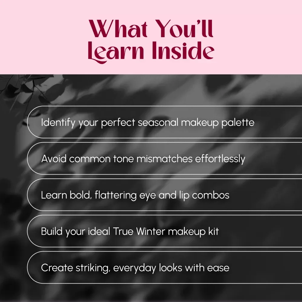 Bold & Bright: Mastering True Winter Makeup Magic | True Winter Color Palette Makeup Guide | Digital Download eBook & Checklist