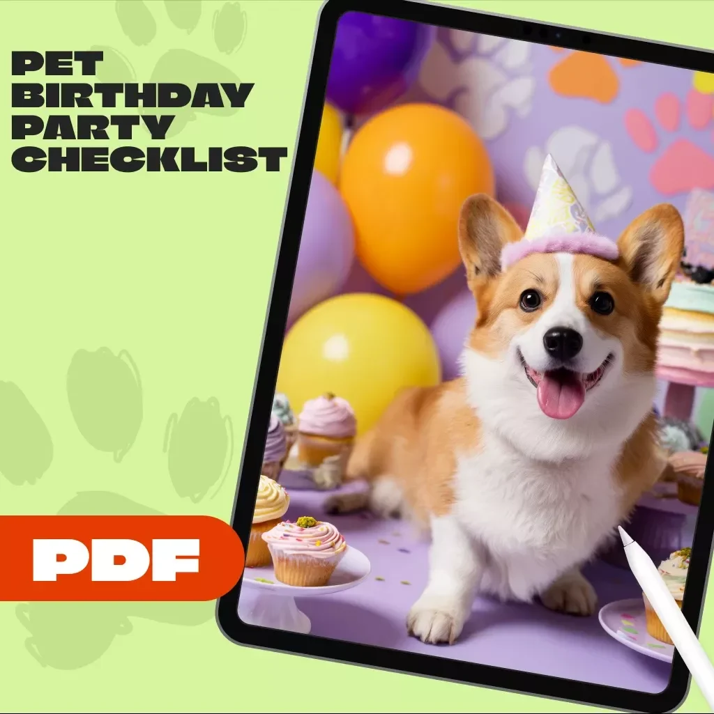 Pet Birthday Party Checklist | Printable Pet Party Planner | Dog & Cat Birthday Party Guide | Pet Celebration Ideas | Digital Download