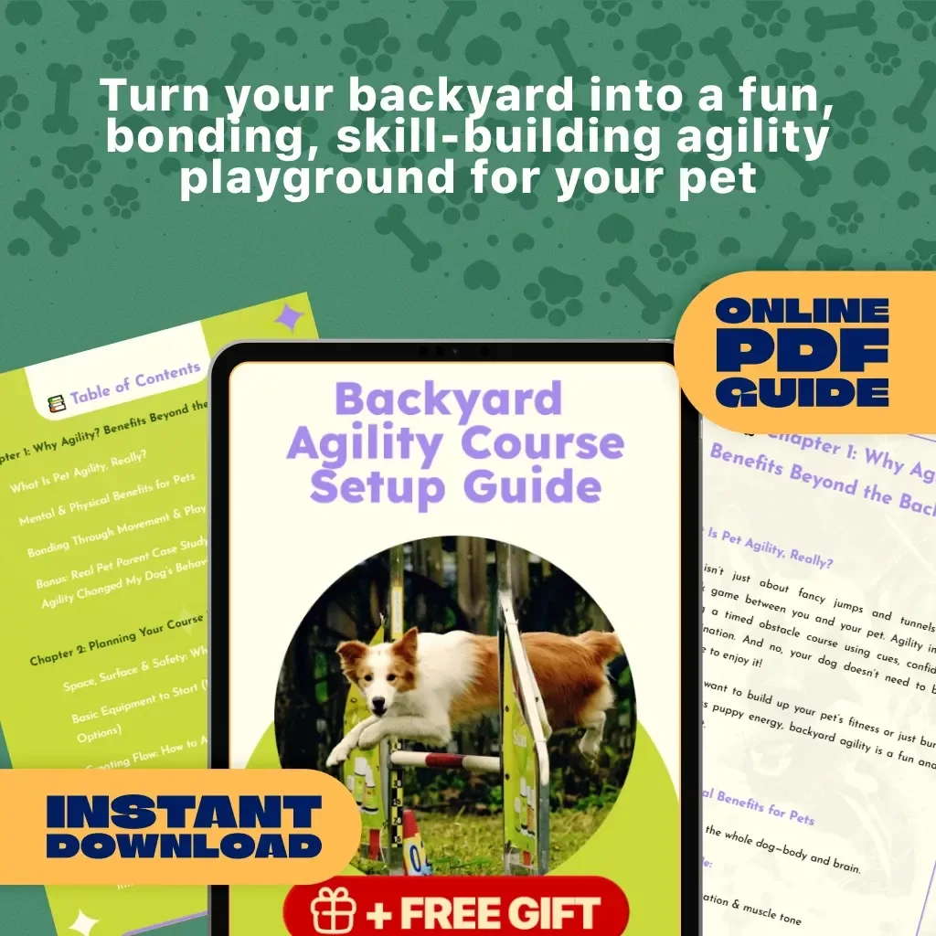 Backyard Agility Course Setup Guide | DIY Dog Agility Training eBook | Pet Agility for Bonding & Fun | Instant Digital Download