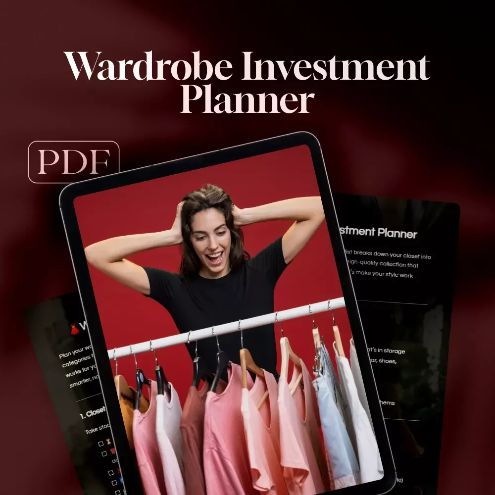 Wardrobe Investment Planner | Closet Inventory Checklist, Style Budget Guide, Capsule Wardrobe Organizer | Digital Download PDF