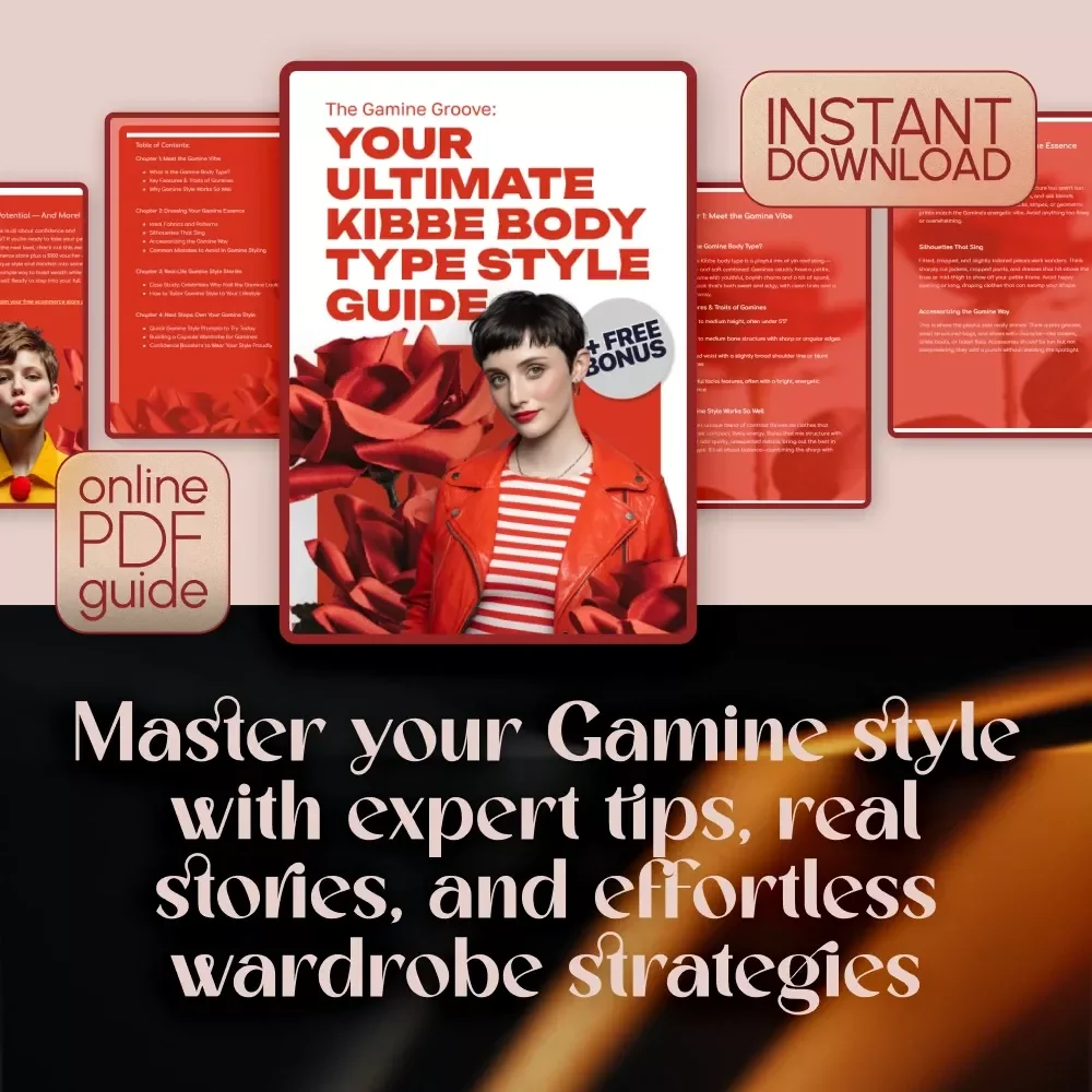 The Gamine Groove: Your Ultimate Kibbe Body Type Style Guide | Digital Download for Gamine Body Type Styling & Fashion
