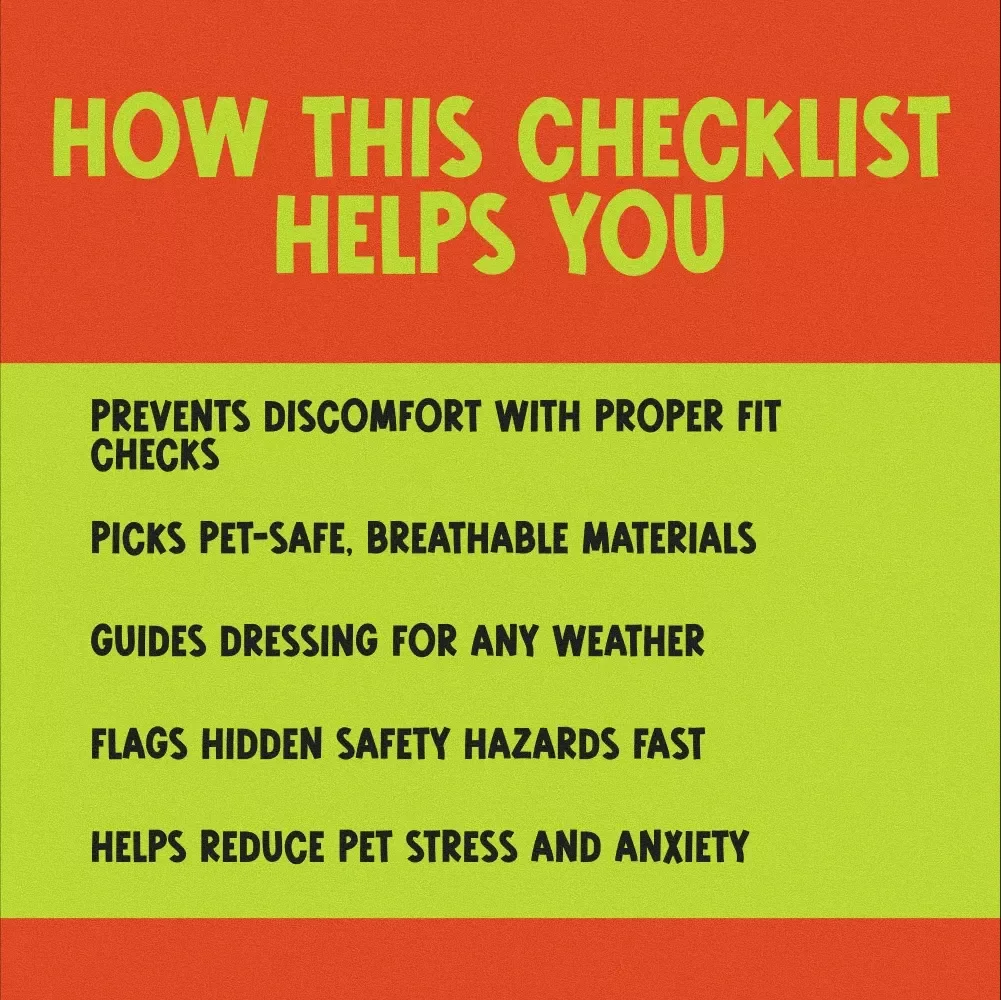 How to Choose Apparel That’s Safe for Pets – Digital Checklist for Pet Clothing Safety | Guide for Pet Parents