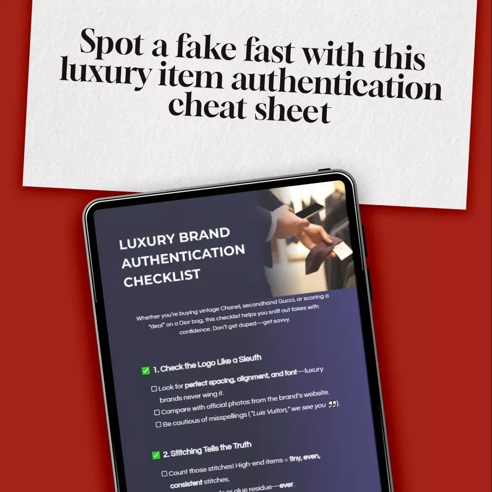 Luxury Brand Authentication Checklist | Digital Download | Designer Bag Guide | Counterfeit Spotting | Resale Prep | Luxury Item Verification Tool