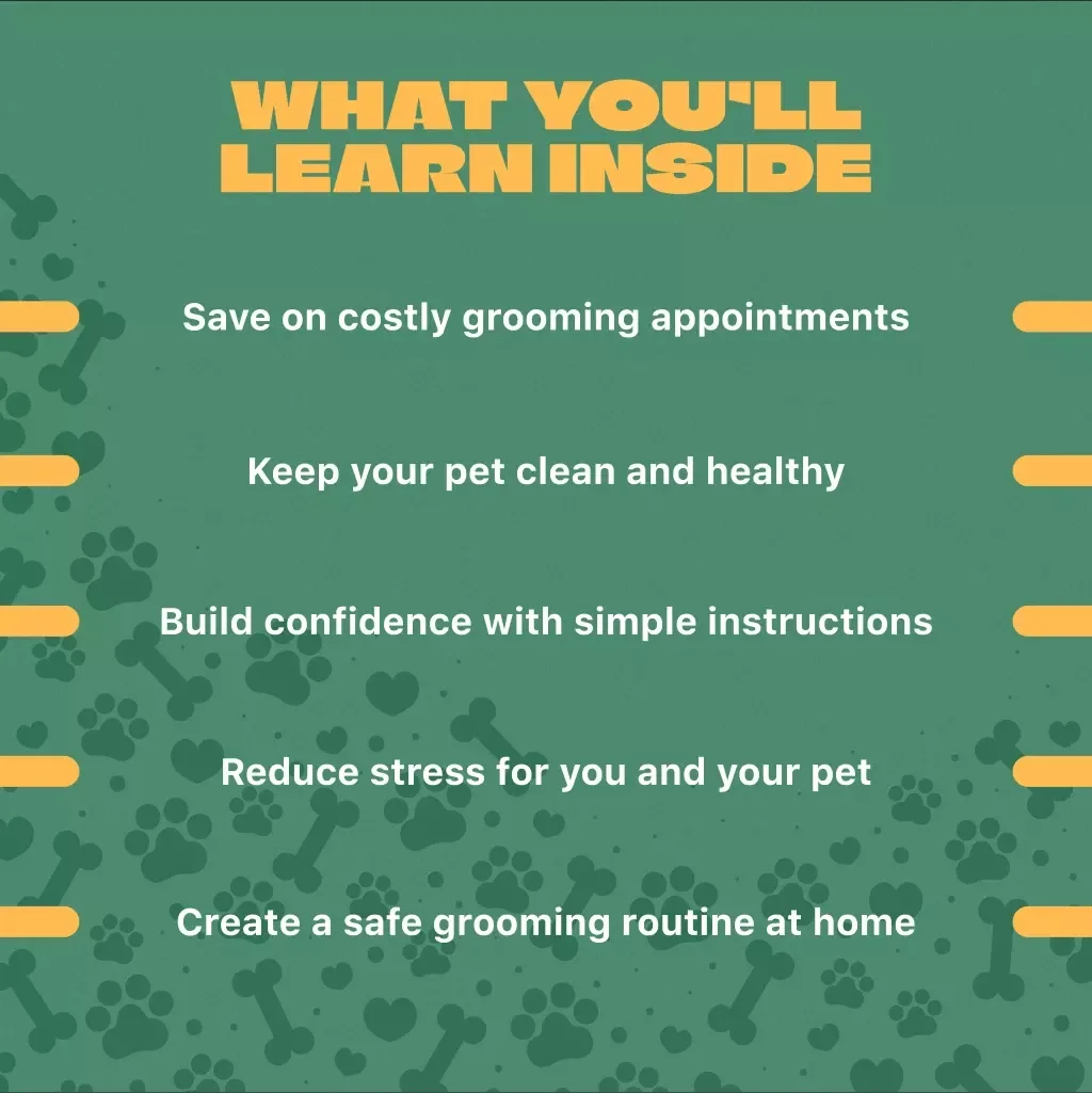 Essential Grooming at Home: Step-by-Step Guide | Pet Grooming eBook | DIY Pet Care Checklist | Dog & Cat Grooming PDF Download
