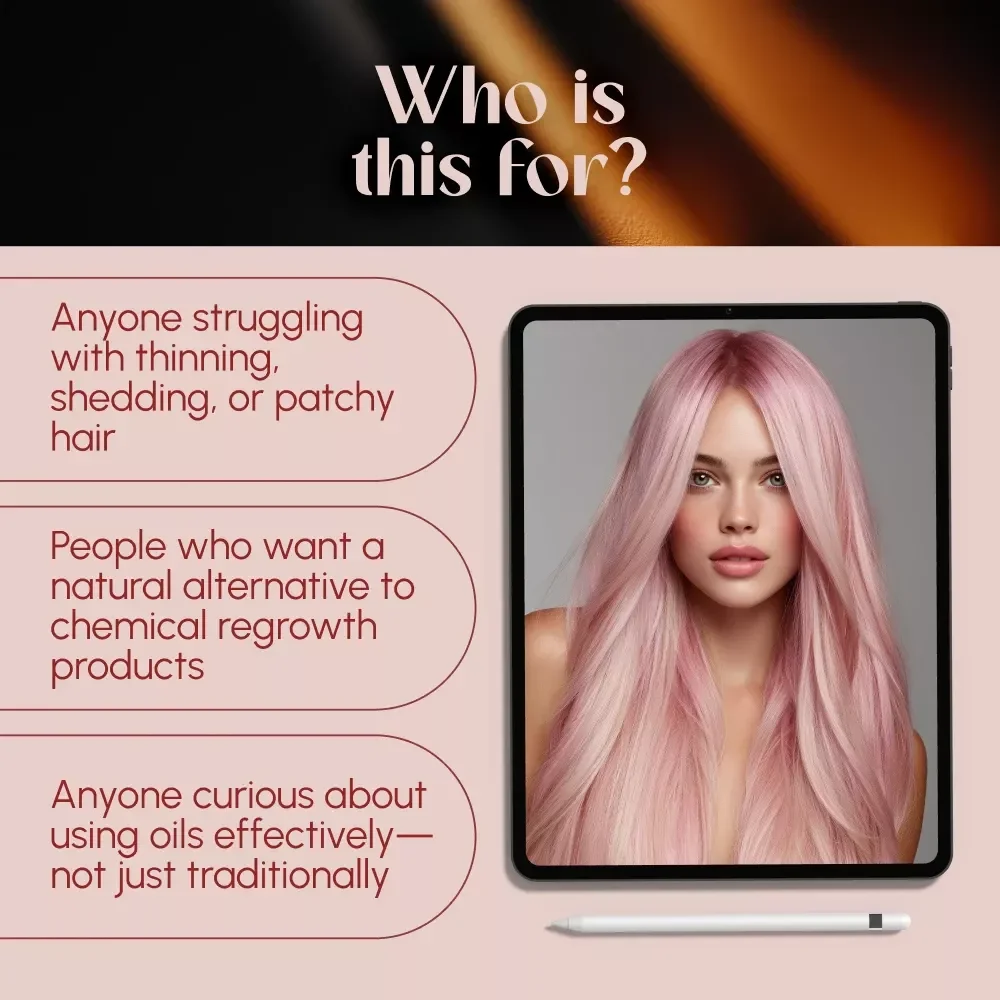 Grow Your Roots Stronger: Unlocking the Power of Hair Oils for Regrowth Naturally | Best Hair Oil for Regrowth Guide | Digital Download eBook + 30-Day Plan