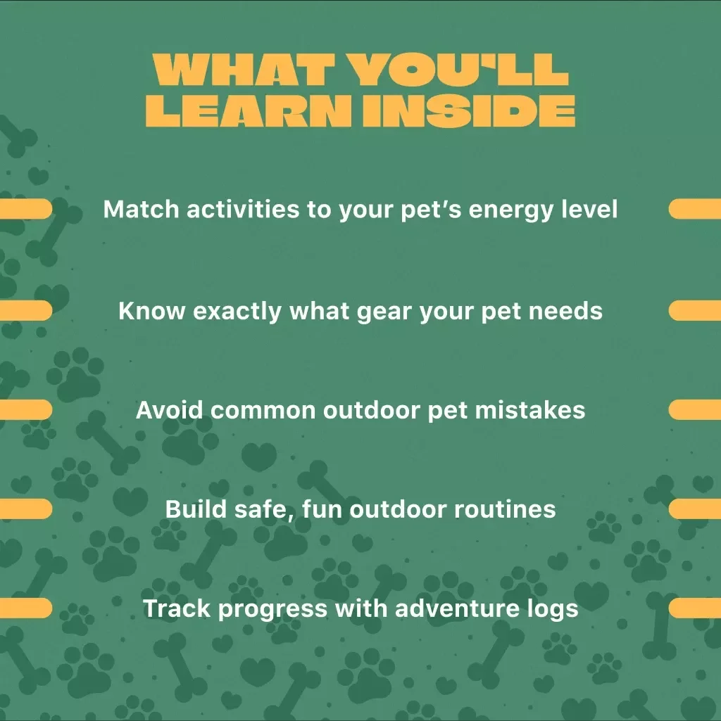 Outdoor Adventure Guide for Active Pets | Pet Hiking Guide, Pet Travel Checklist, Pet Safety Gear eBook, Dog & Cat Adventure Planner PDF