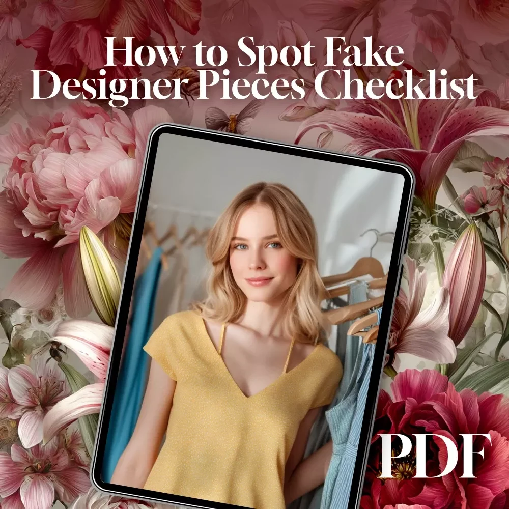 How to Spot Fake Designer Pieces Checklist | Digital Download eBook for Fashion Lovers & Resellers | Authenticity Guide for Designer Goods