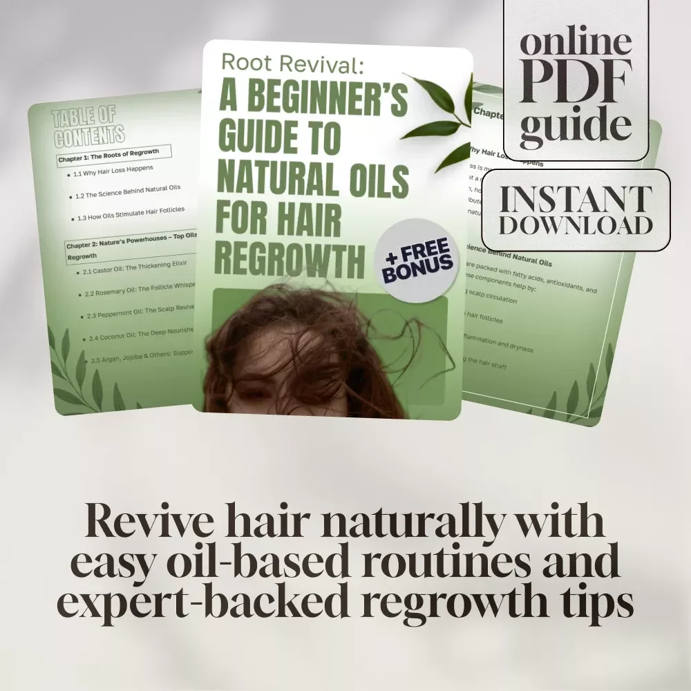 Root Revival: A Beginner’s Guide to Natural Oils for Hair Regrowth | Hair Loss eBook | Scalp Oil Routine Checklist | Digital Download Guide